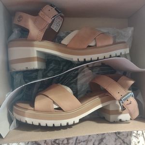 Timberland Women’s VIOLET MARSH 2-BAND SANDAL, RUST NUBUCK SZ 8